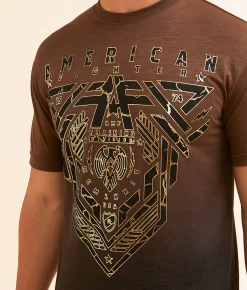 Graphic T-Shirts | American Fighter Brighton T-Shirt Carafe Hot Fudge