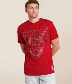Graphic T-Shirts | American Fighter Brighton T-Shirt Cherry Dk Cherry