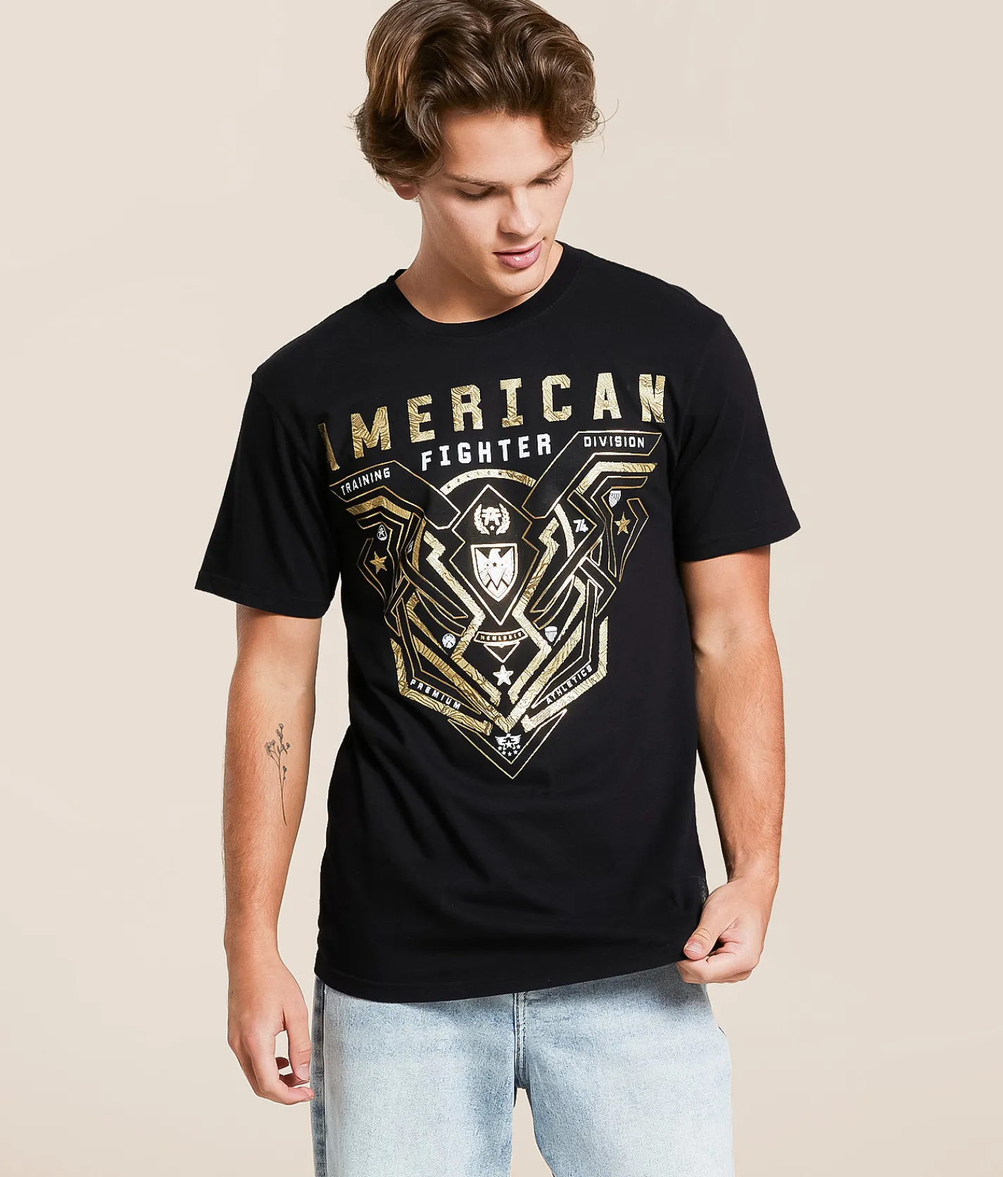 Tops|Graphic T-Shirts | American Fighter Brimley T-Shirt Black