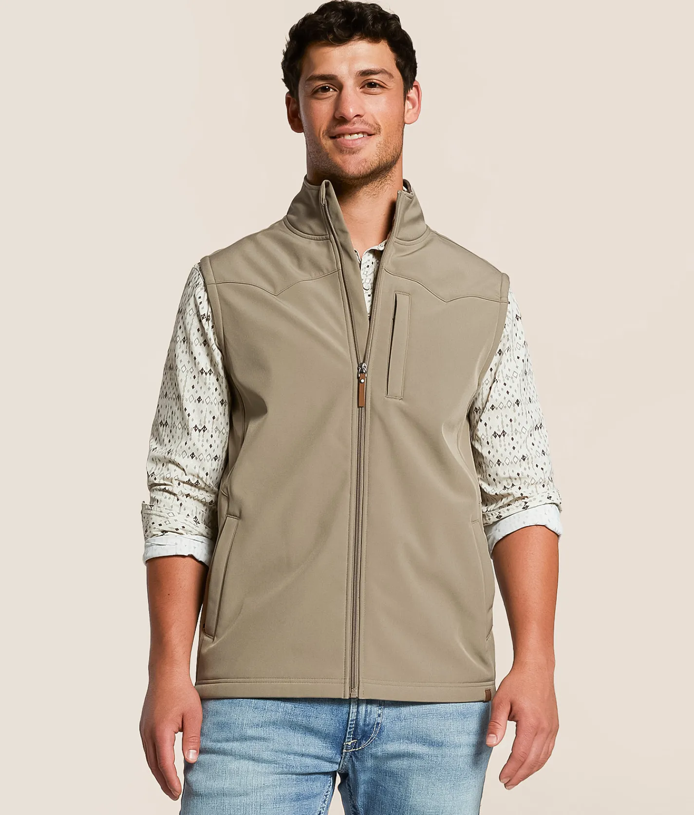 Tops|Coats & Jackets | Gentry County Softshell Vest Brindle