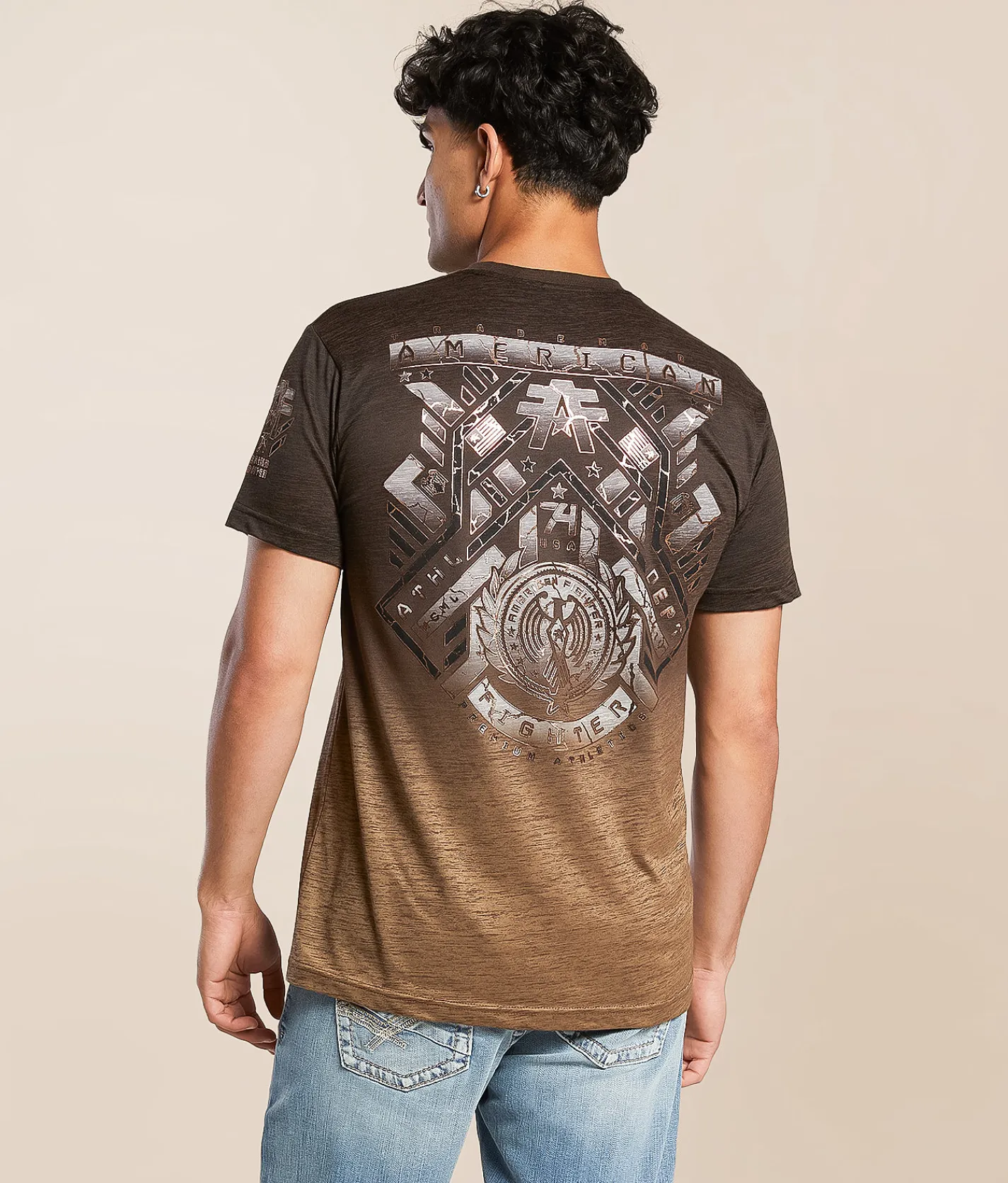 Tops|Graphic T-Shirts | American Fighter Brinkley T-Shirt Otter Cocoa