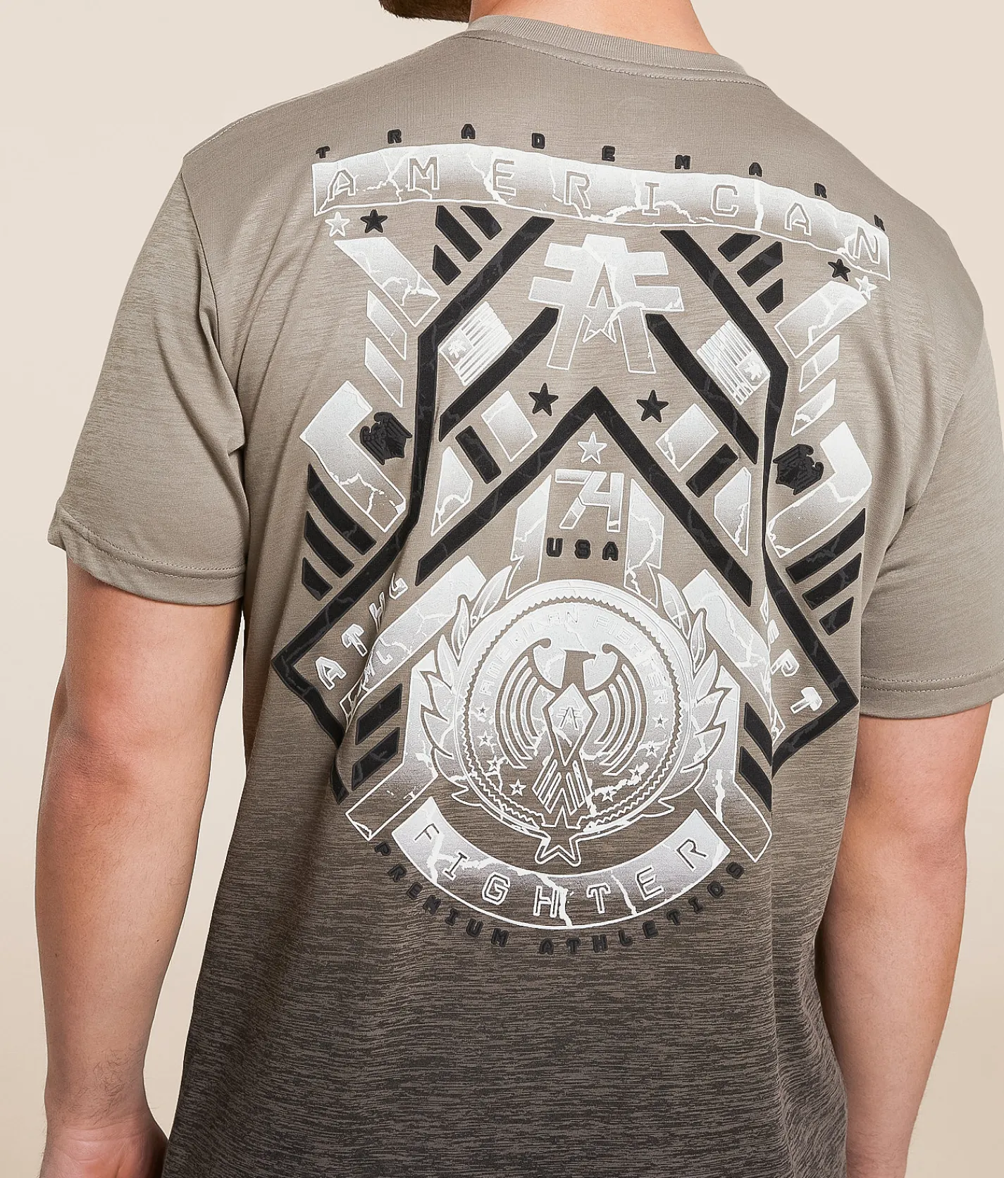 American Fighter Brinkley T-Shirt Taupe Lt Grey