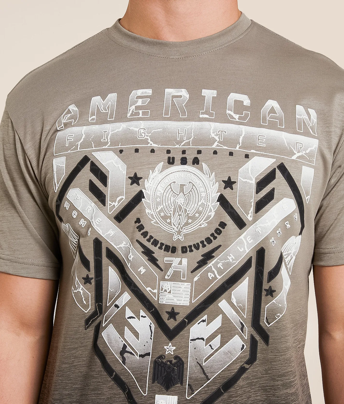 American Fighter Brinkley T-Shirt Taupe Lt Grey
