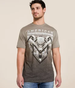 American Fighter Brinkley T-Shirt Taupe Lt Grey