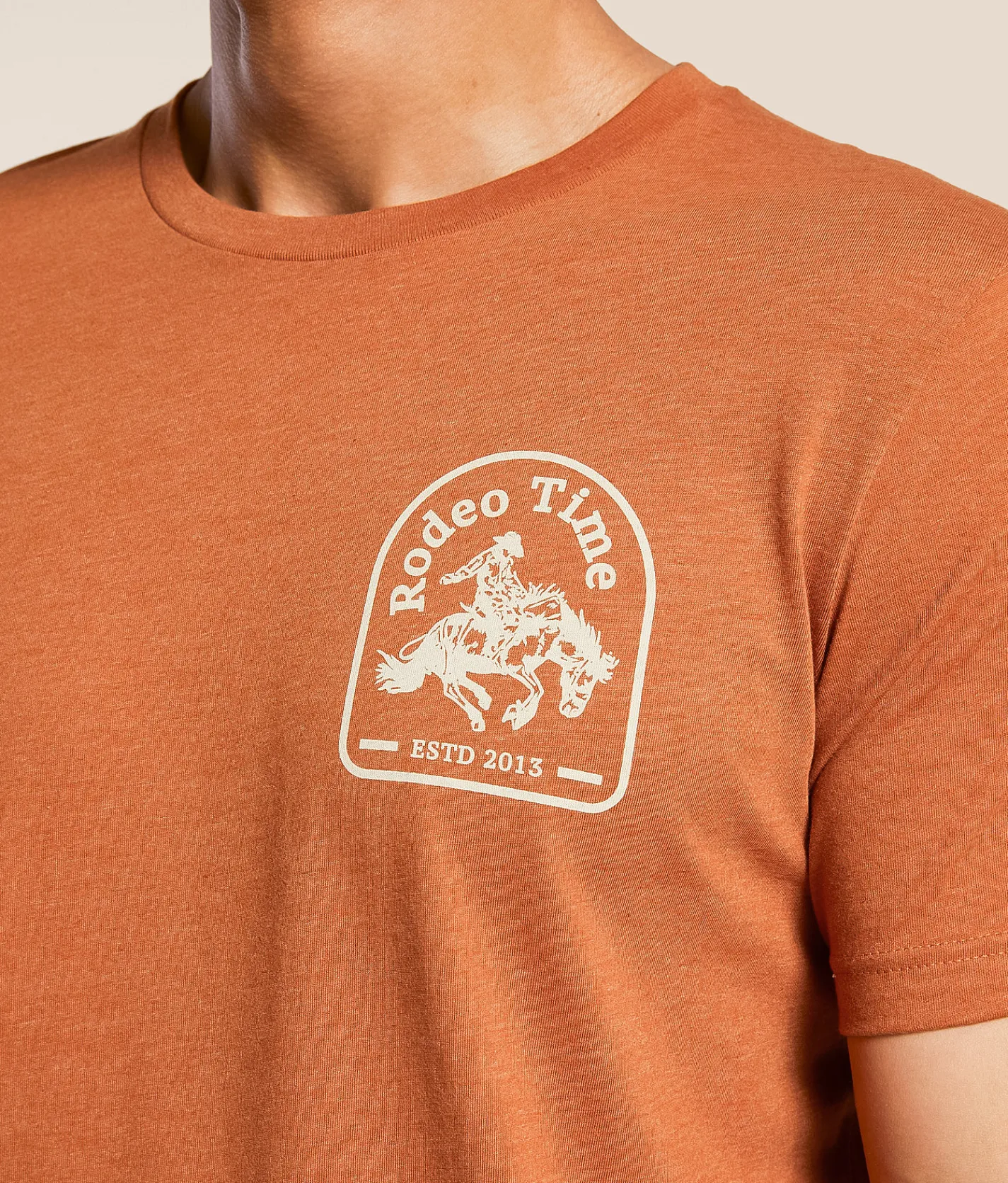 Rodeo Time Bronc Badge T-Shirt Rust Best