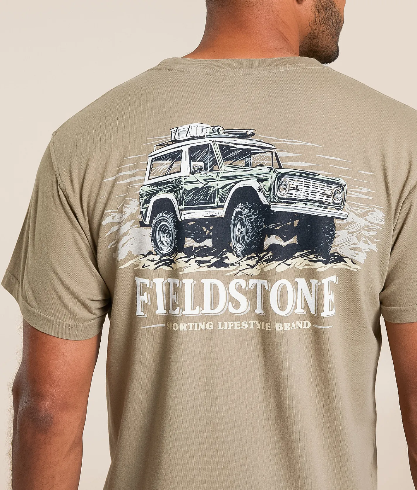 Fieldstone Bronco Mountains T-Shirt Timberwolf Sale