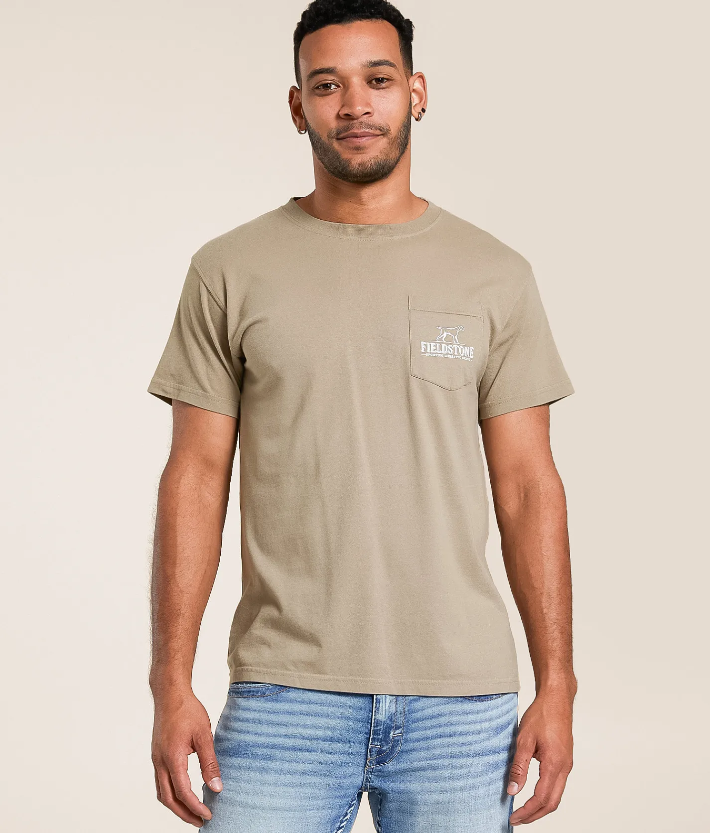Fieldstone Bronco Mountains T-Shirt Timberwolf Sale
