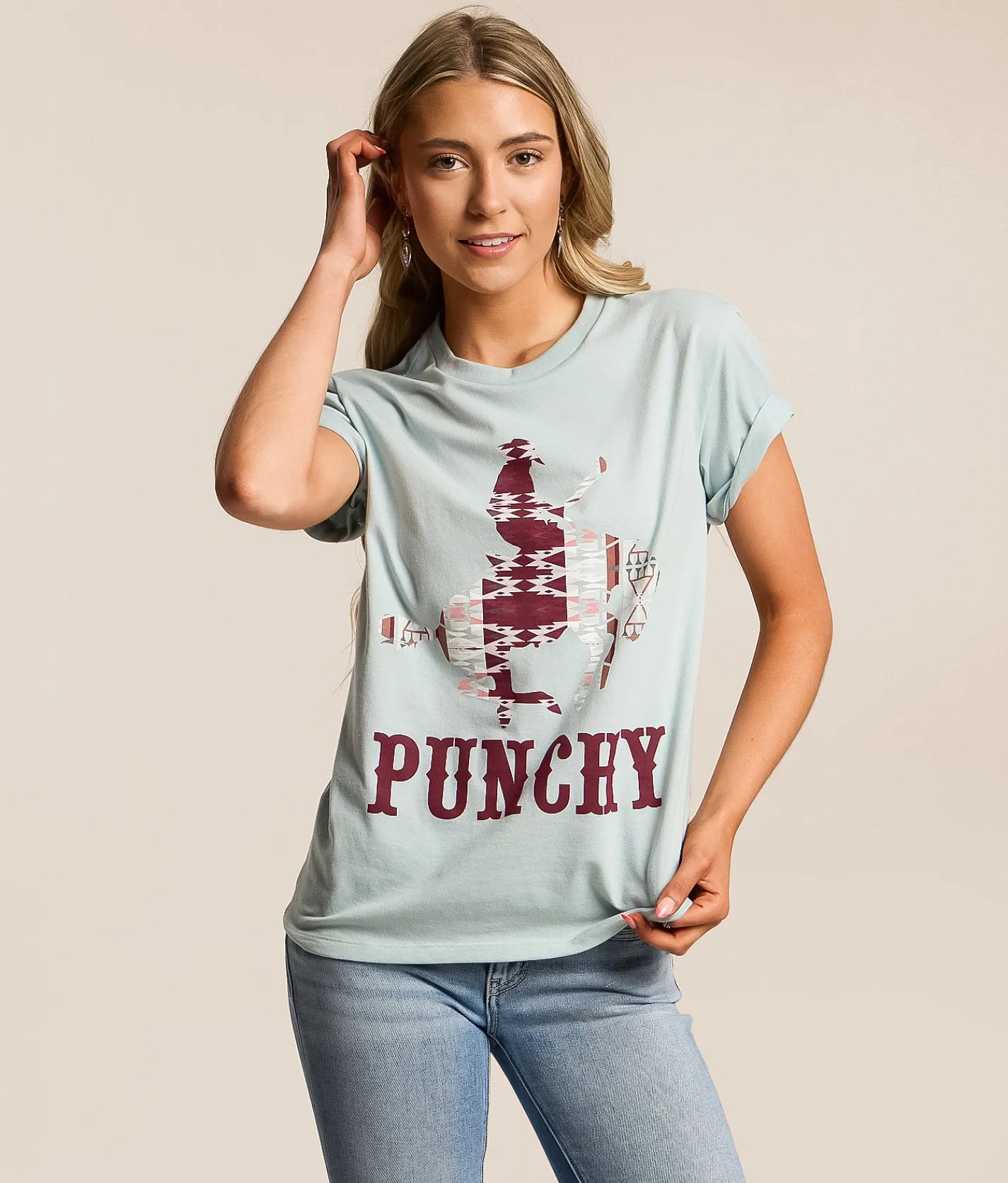 Tops | Hooey Bronc T-Shirt Cloud Blue