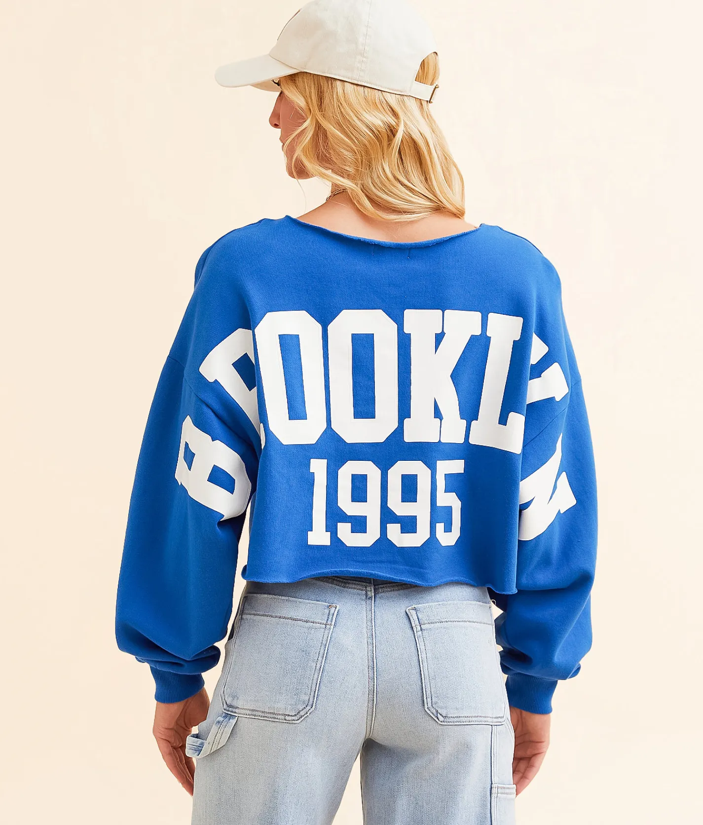 Tops | FITZ + EDDI Brooklyn Cropped Pullover Princess Blue