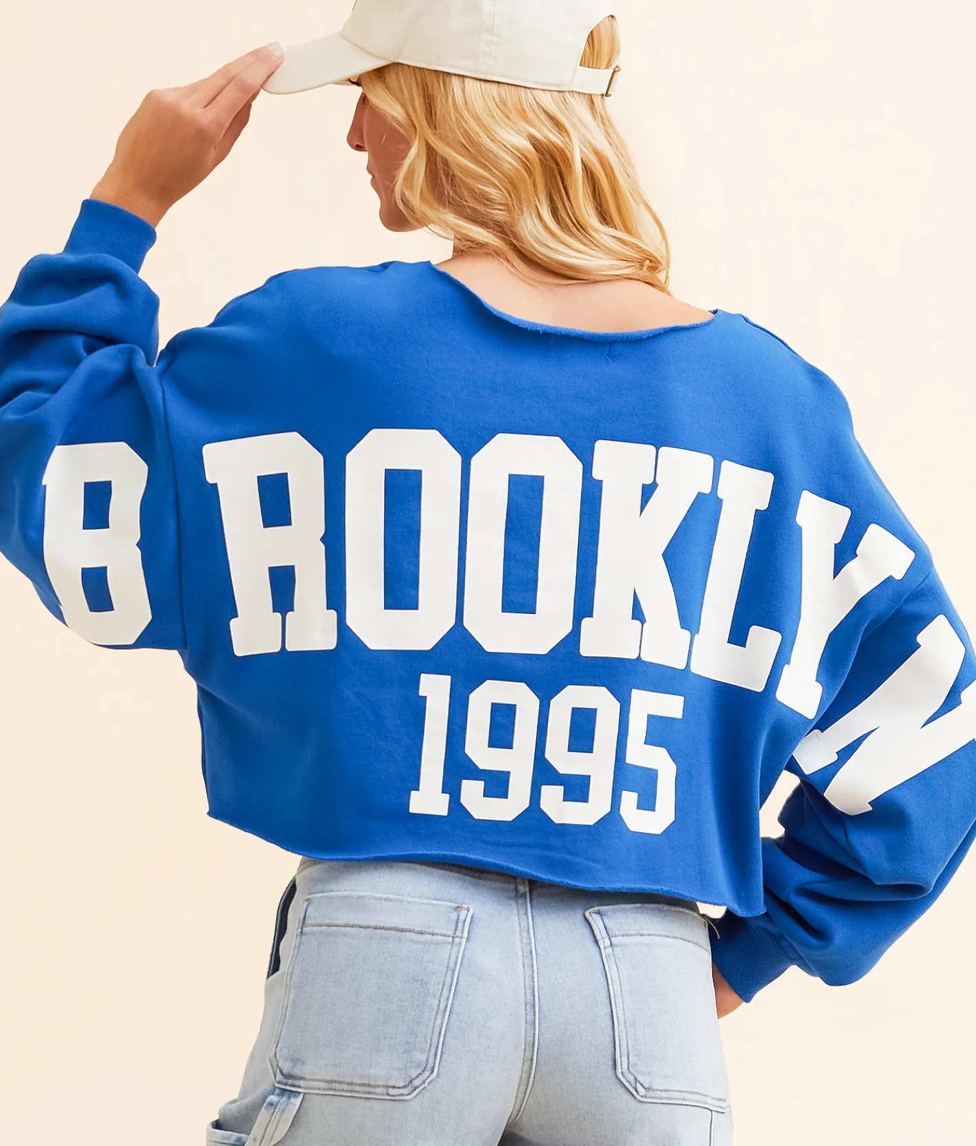 Tops | FITZ + EDDI Brooklyn Cropped Pullover Princess Blue