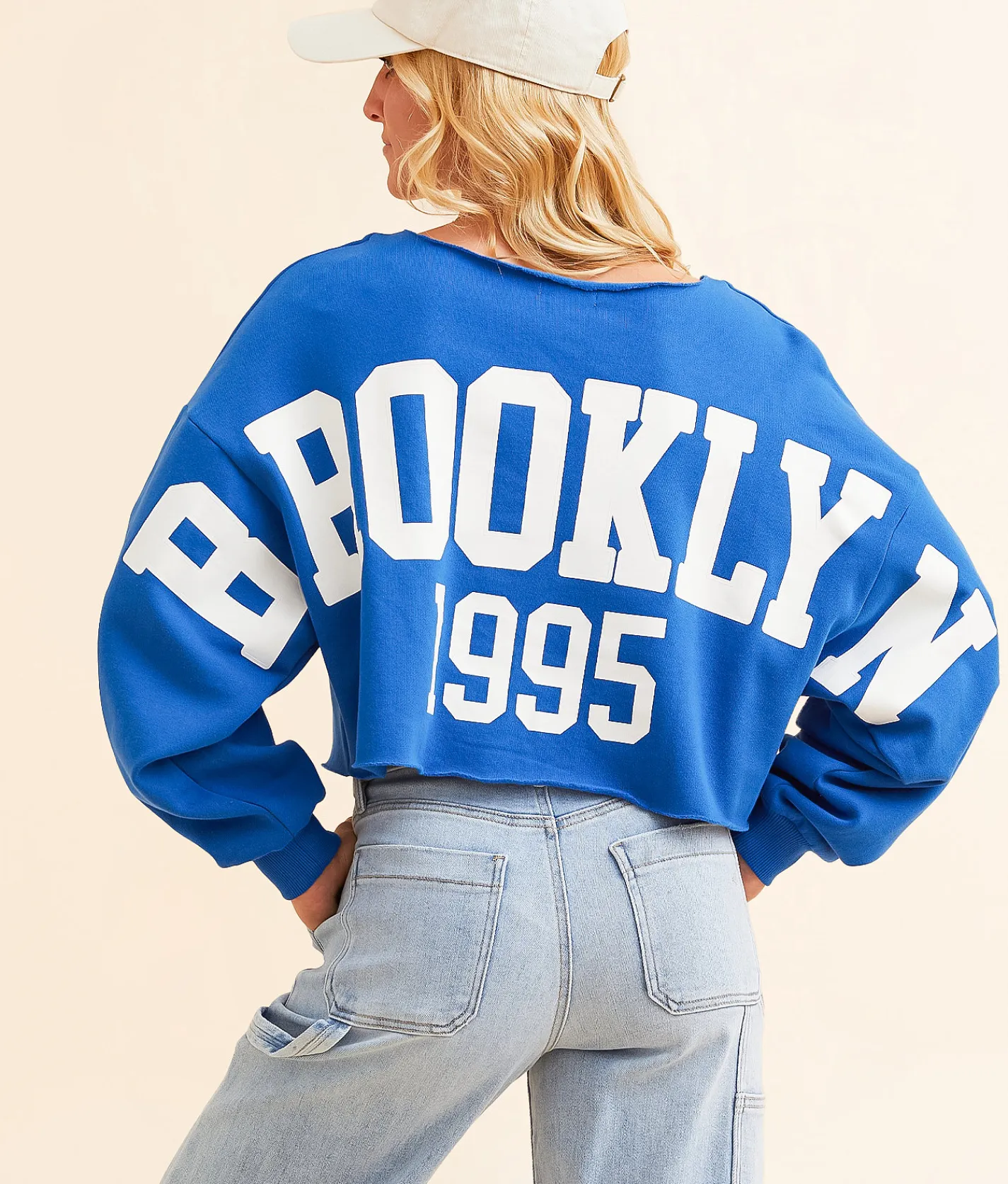 Tops | FITZ + EDDI Brooklyn Cropped Pullover Princess Blue