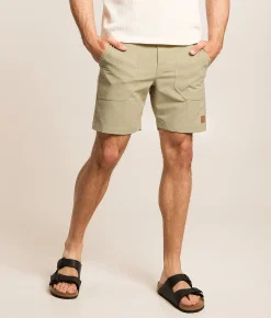 Bottoms|Shorts | RVCA Brophy Hybrid Stretch Short Light Olive