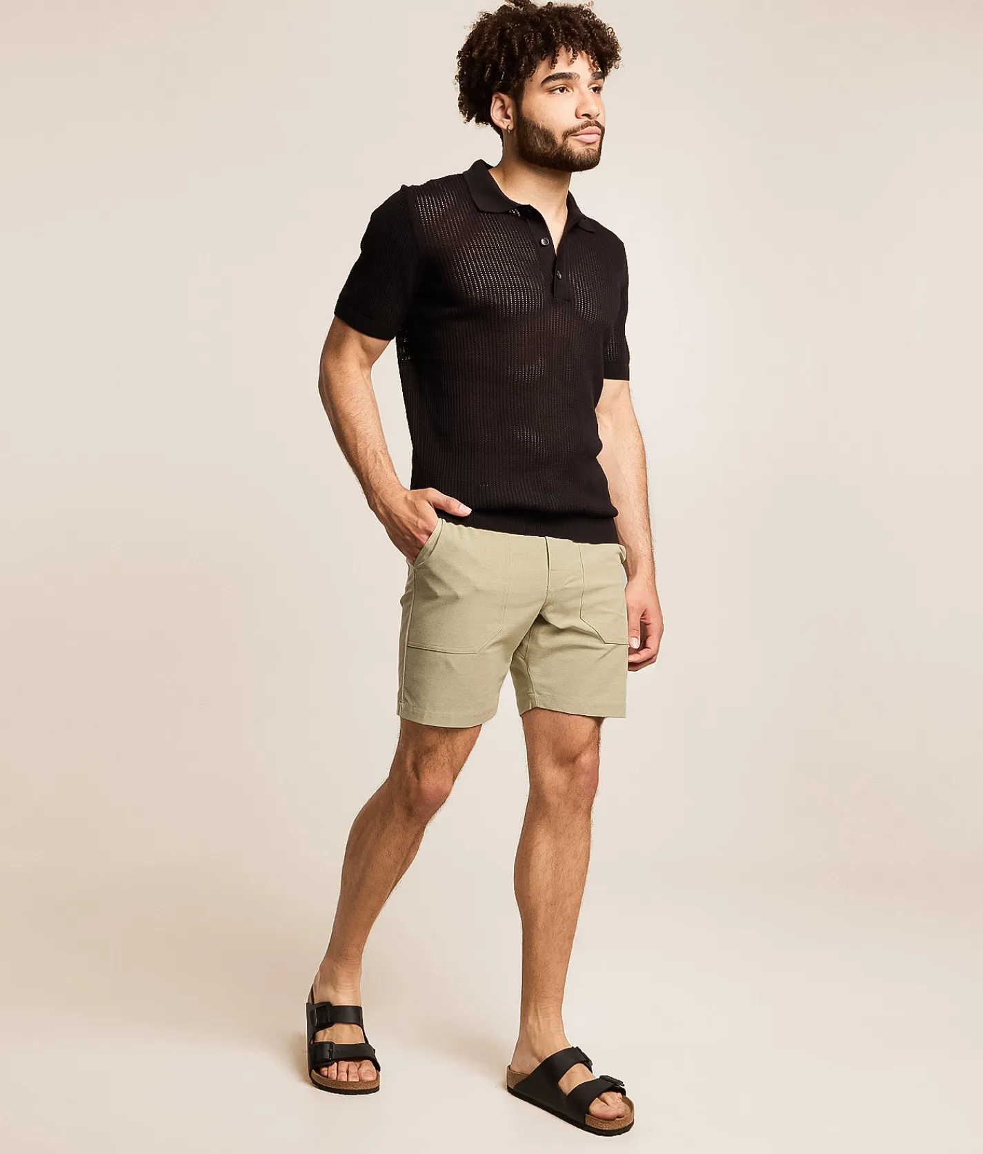 Bottoms|Shorts | RVCA Brophy Hybrid Stretch Short Light Olive