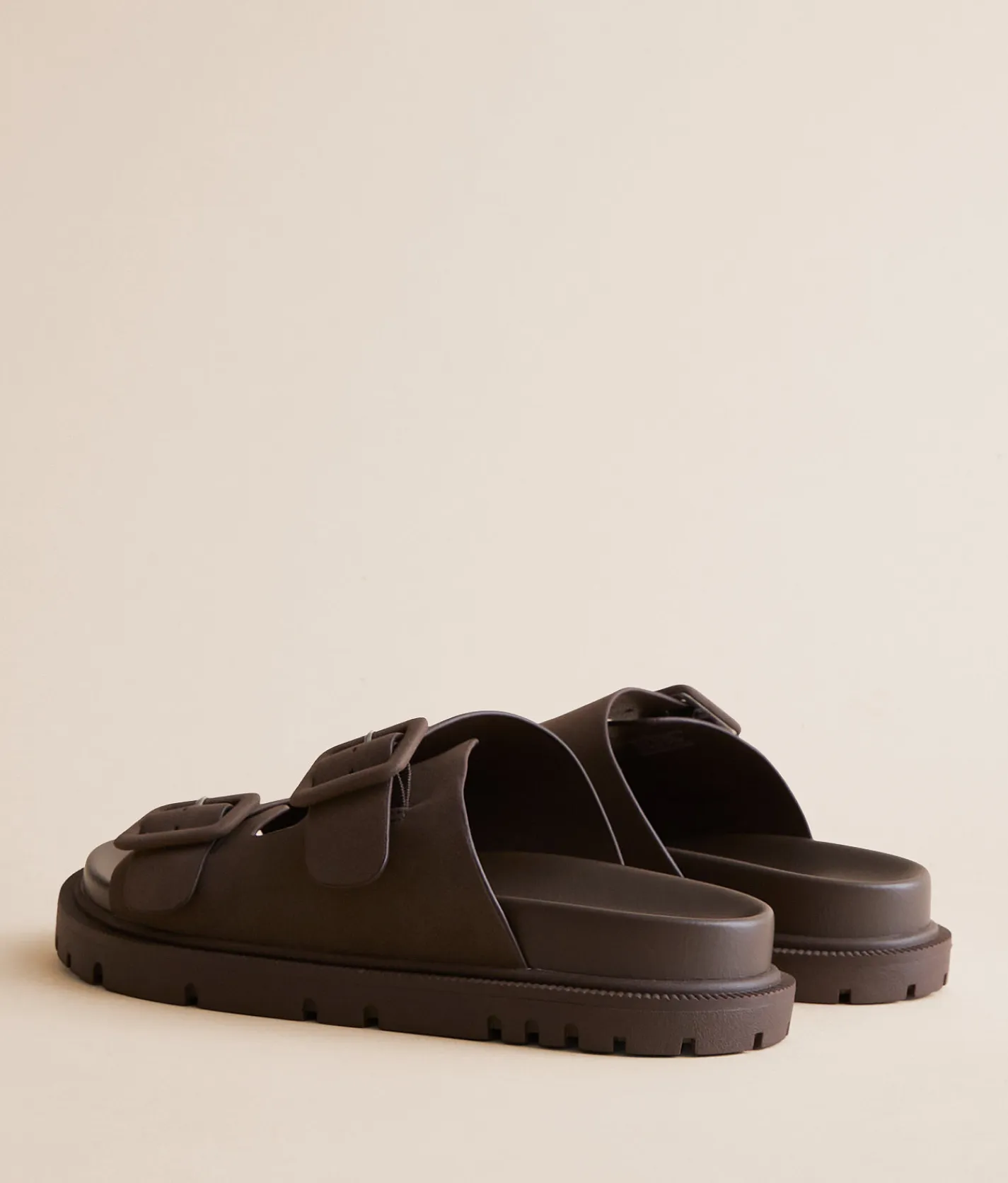 Shoes | Mia Brouklyn Big Buckle Sandal Darker Taupe