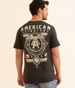 Graphic T-Shirts | American Fighter Broxton T-Shirt Black Olive
