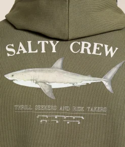 Salty Crew Bruce Hooded Sweatshirt Dusty Olive Online