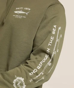 Salty Crew Bruce Hooded Sweatshirt Dusty Olive Online