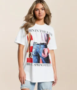Merch Traffic Bruce Springsteen USA Band T-Shirt White Online