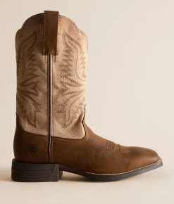 Shoes | Ariat Brush Creek Leather Cowboy Boot Aged Tan Smokey Taupe