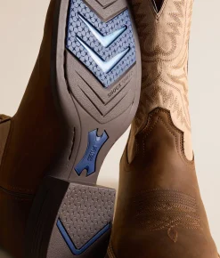 Shoes | Ariat Brush Creek Leather Cowboy Boot Aged Tan Smokey Taupe