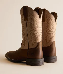 Shoes | Ariat Brush Creek Leather Cowboy Boot Aged Tan Smokey Taupe