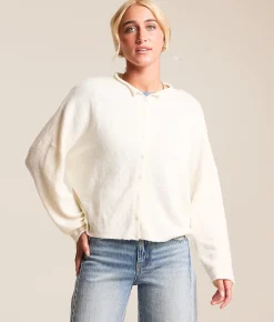 Tops | J.O.A. Brushed Cardigan Sweater Ivory