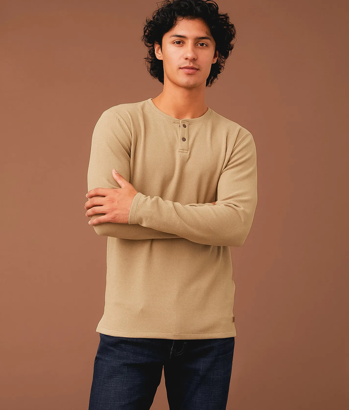 Tops | Outpost Makers Brushed Henley Yukon