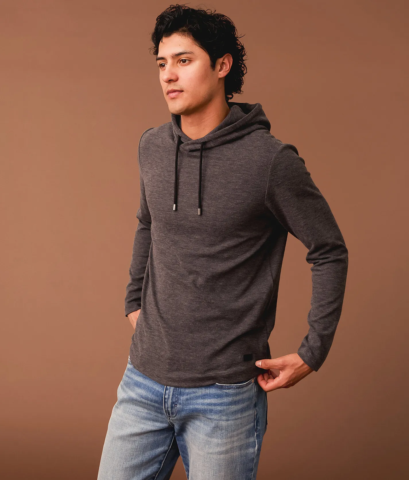 Outpost Makers Brushed Knit Hoodie Black New