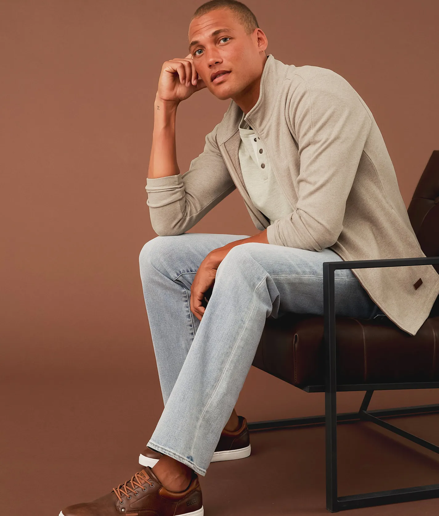Outpost Makers Brushed Knit Jacket Rock