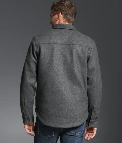 Outpost Makers Brushed Knit Shacket Charcoal Clearance