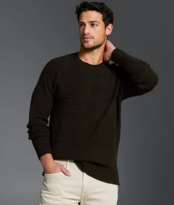 Outpost Makers Brushed Knit Sweater Cocoa Brown Hot