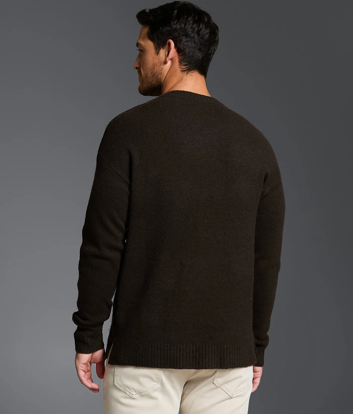 Outpost Makers Brushed Knit Sweater Cocoa Brown Hot