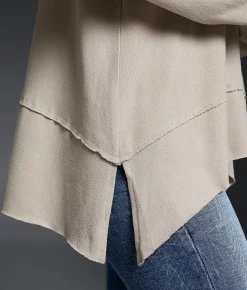 Buckle Black Brushed Knit Top Cobblestone Discount