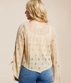 Willow & Root Brushed Lace Hanky Top Sand Sale
