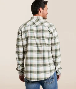 Reclaim Brushed Plaid Athletic Shirt White Green New