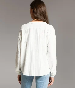BKE Brushed Wide Rib Top White Hot