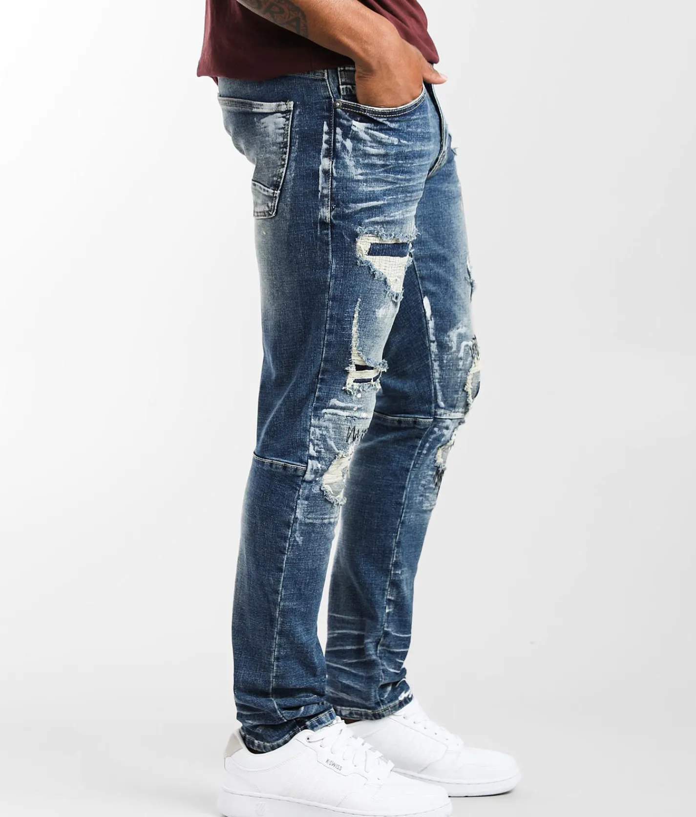 Sale Jeans|Bottoms | Smoke Rise® Brush Taper Stretch Jean Brush Blue