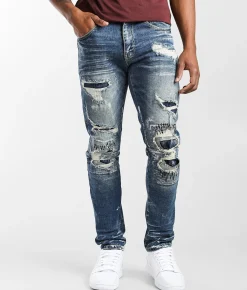 Sale Jeans|Bottoms | Smoke Rise® Brush Taper Stretch Jean Brush Blue