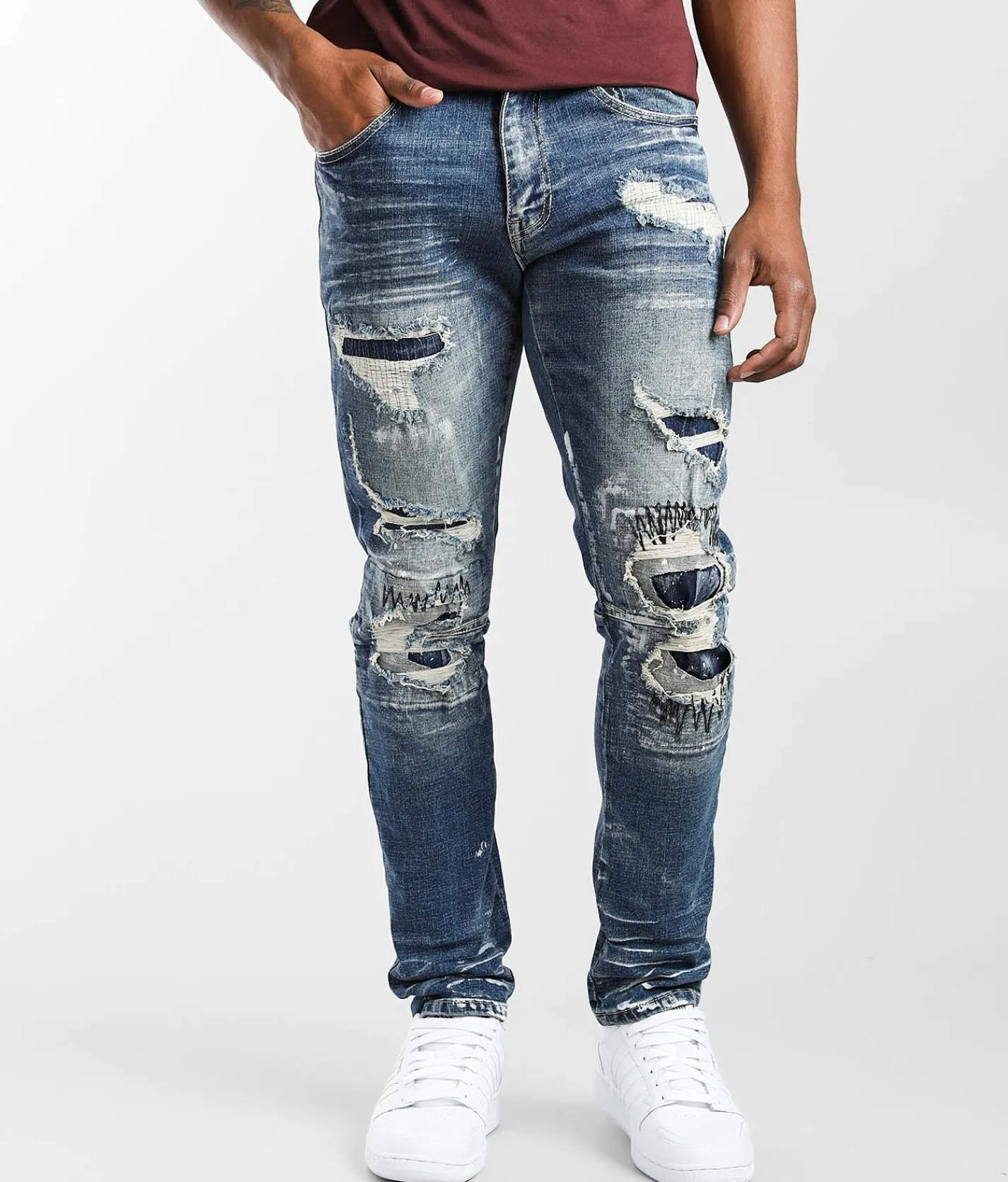 Sale Jeans|Bottoms | Smoke Rise® Brush Taper Stretch Jean Brush Blue