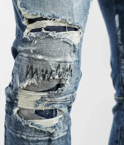 Sale Jeans|Bottoms | Smoke Rise® Brush Taper Stretch Jean Brush Blue