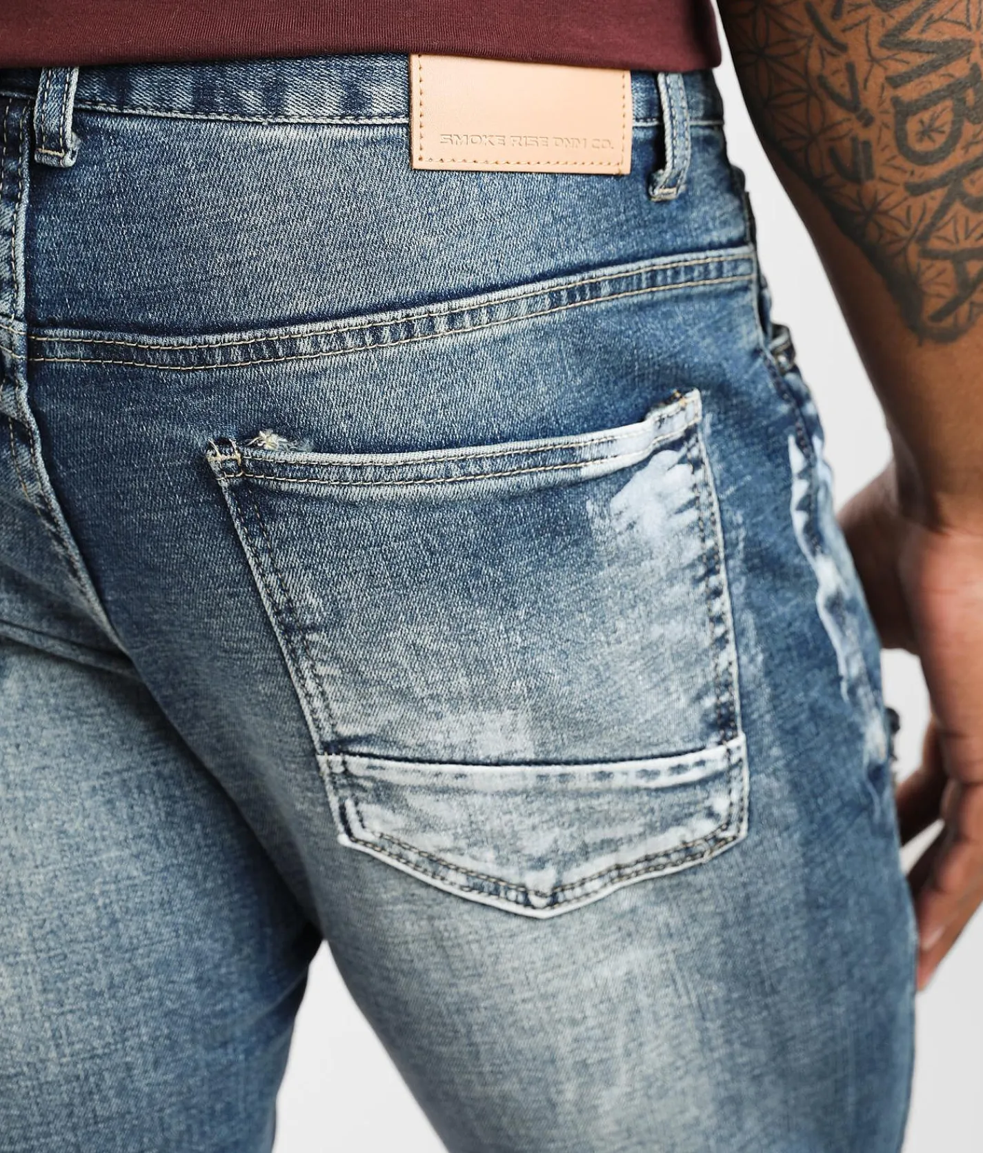 Sale Jeans|Bottoms | Smoke Rise® Brush Taper Stretch Jean Brush Blue