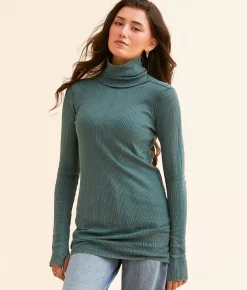 Tops | Free People Brynn Turtleneck Tunic Top Black