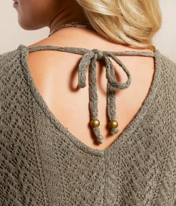 Daytrip Bubble Knit Top Olive Best