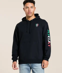 Tops | Ariat Buckin' Baqueno Hooded Sweatshirt Black