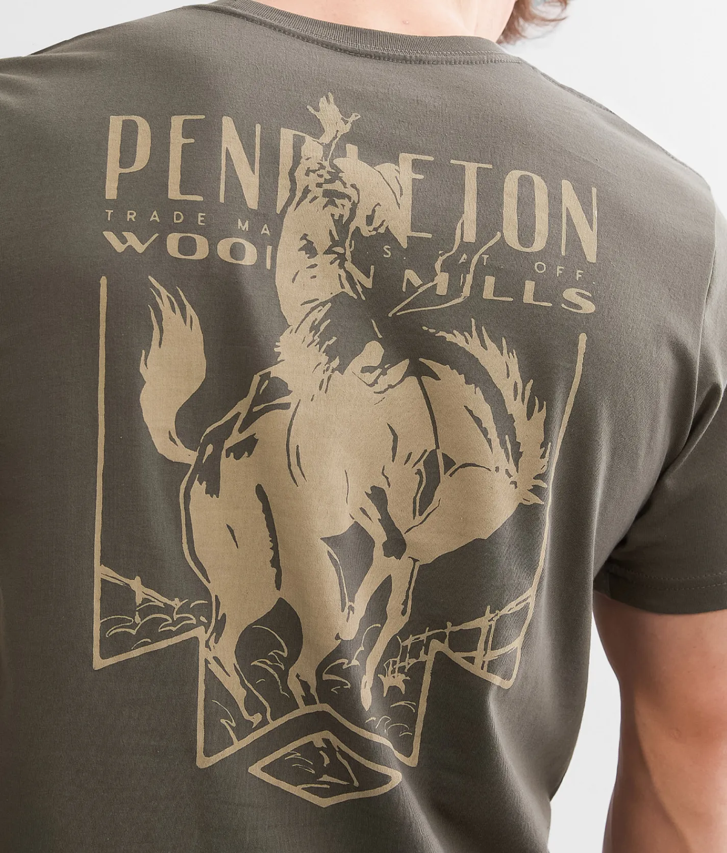 Pendleton Bucking Bronco T-Shirt Army Discount