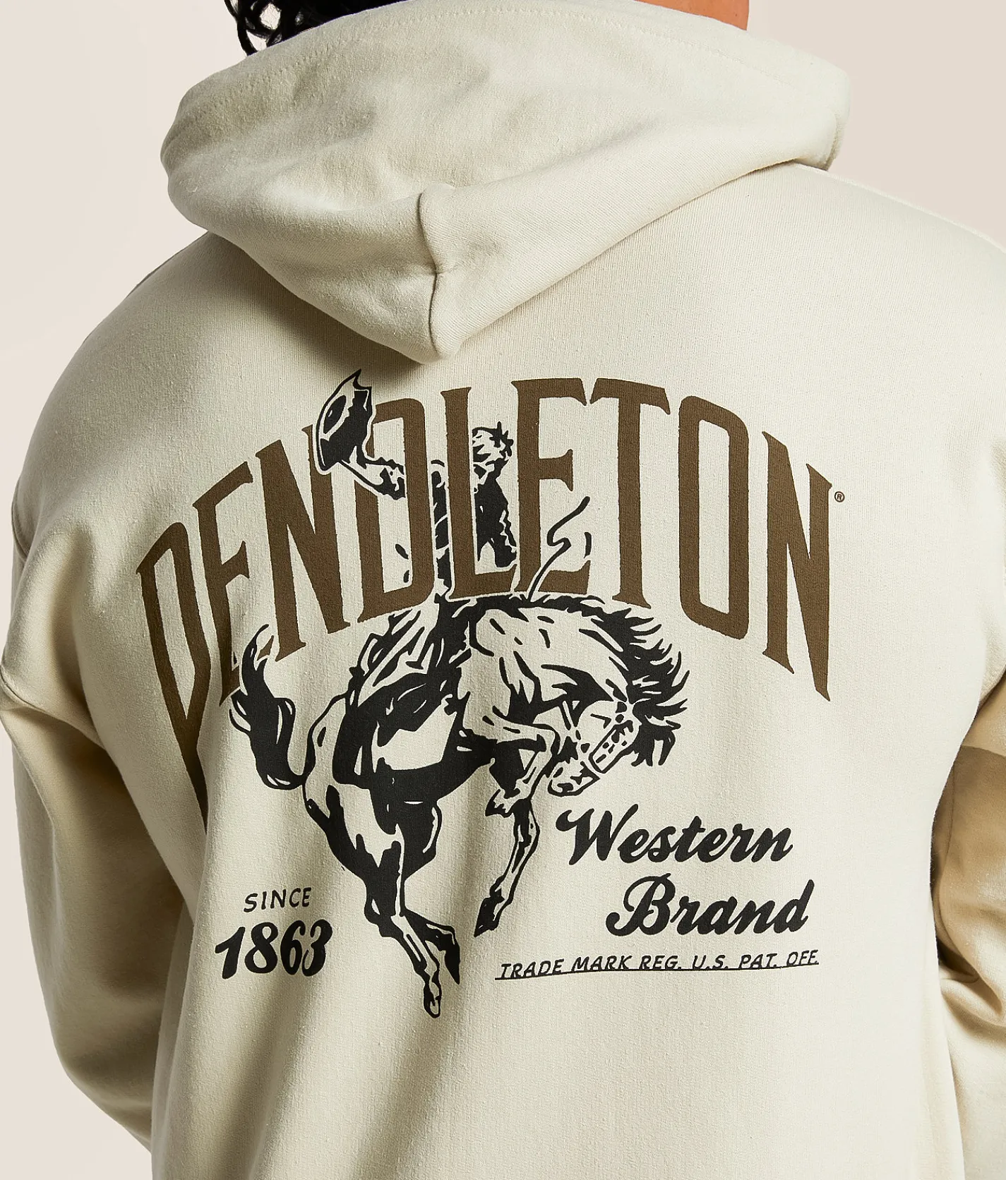 Pendleton Bucking Horse Hooded Sweatshirt Sand