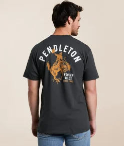 Pendleton Bucking Horse T-Shirt Vintage Black Sale