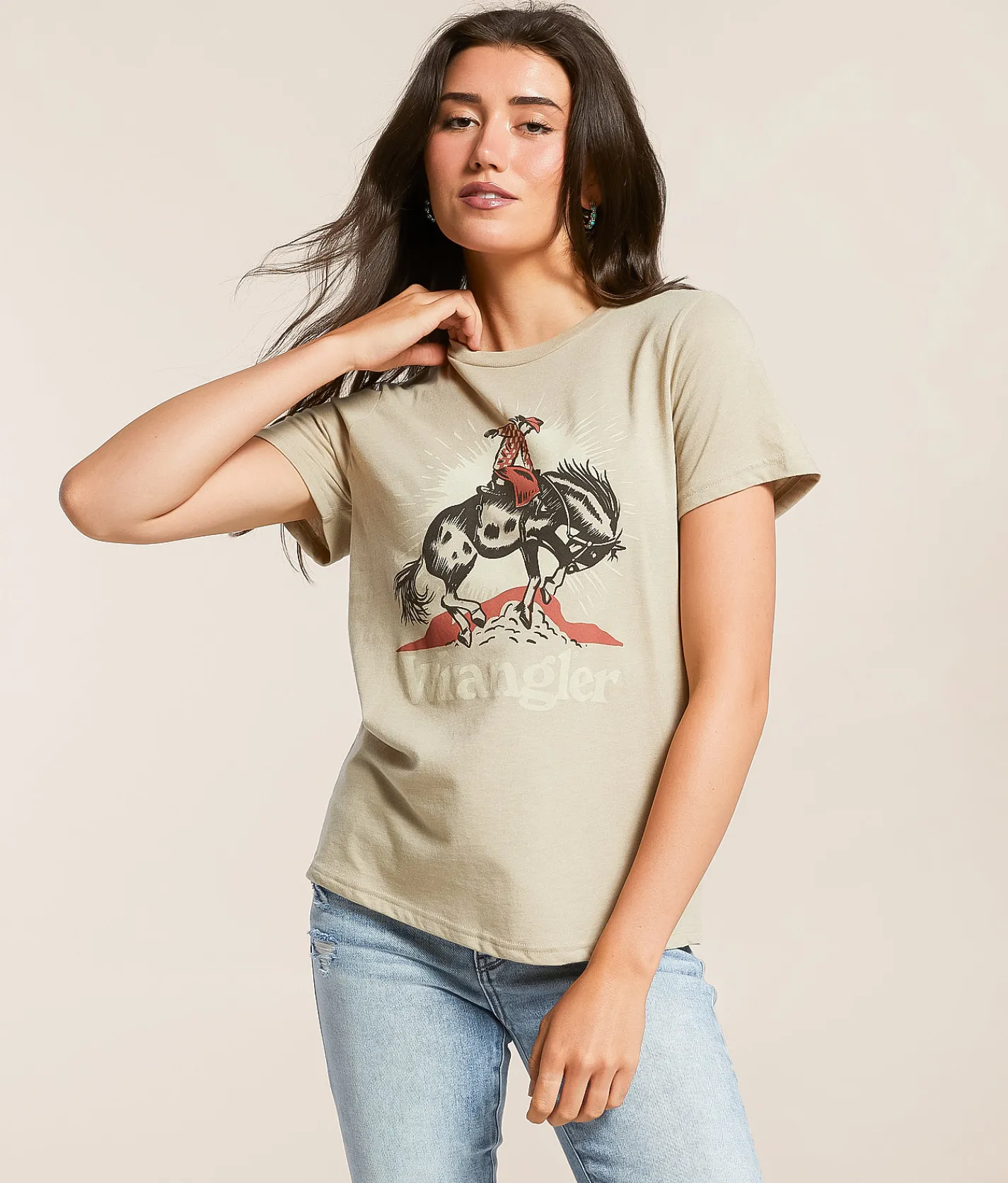 Wrangler® Bucking Horse T-Shirt Trench Coat Heather Outlet