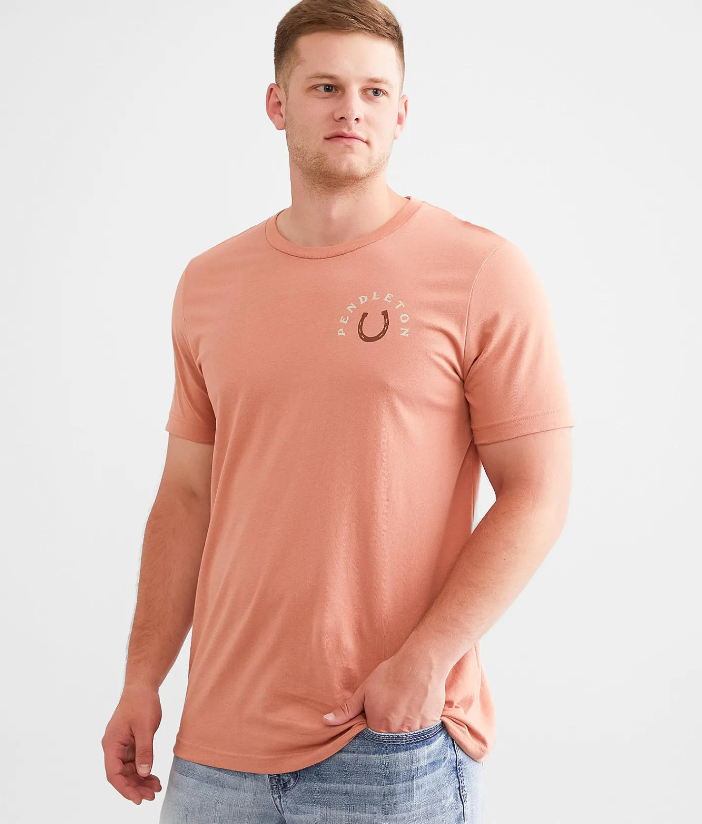 Graphic T-Shirts | Pendleton Bucking Horse T-Shirt Terracotta