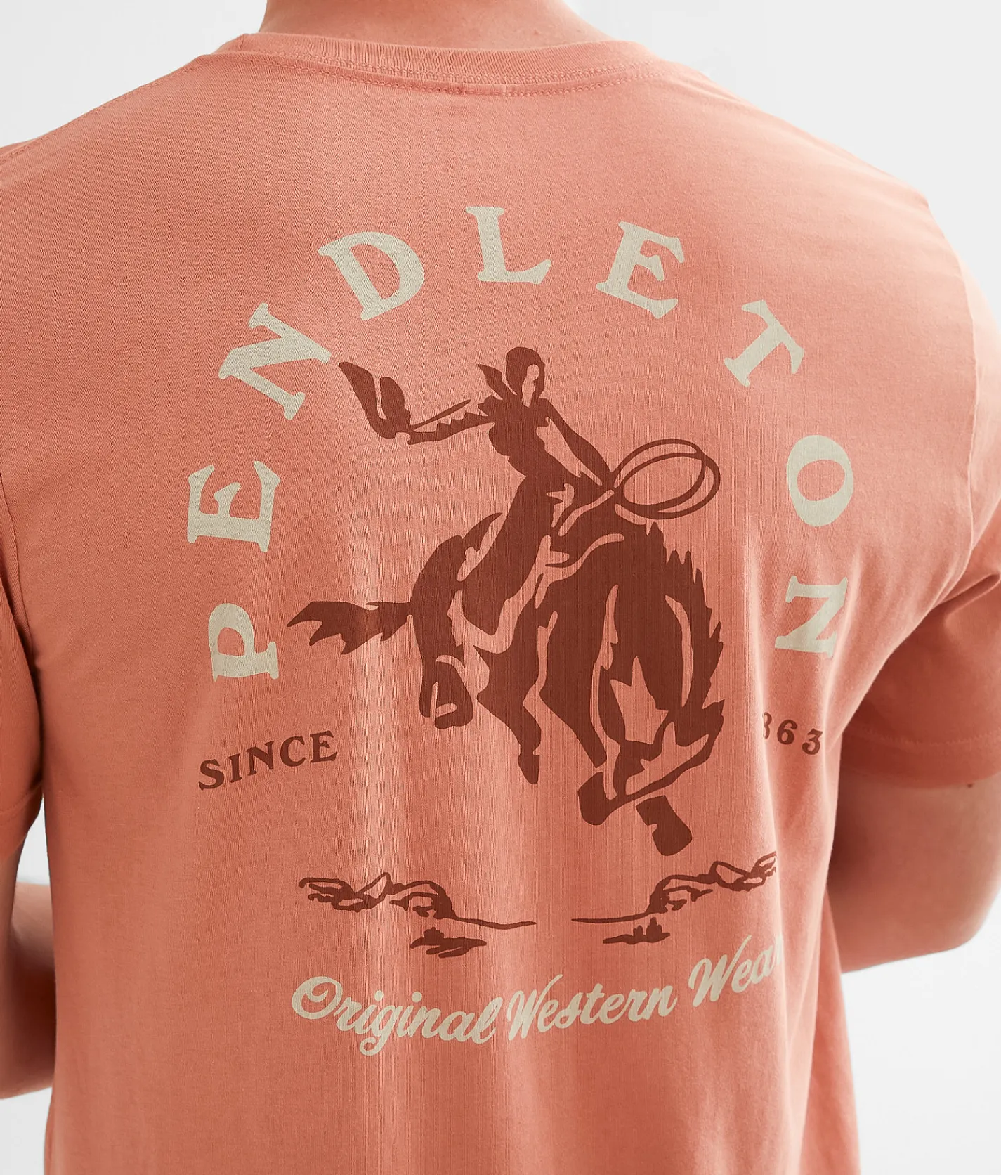 Graphic T-Shirts | Pendleton Bucking Horse T-Shirt Terracotta